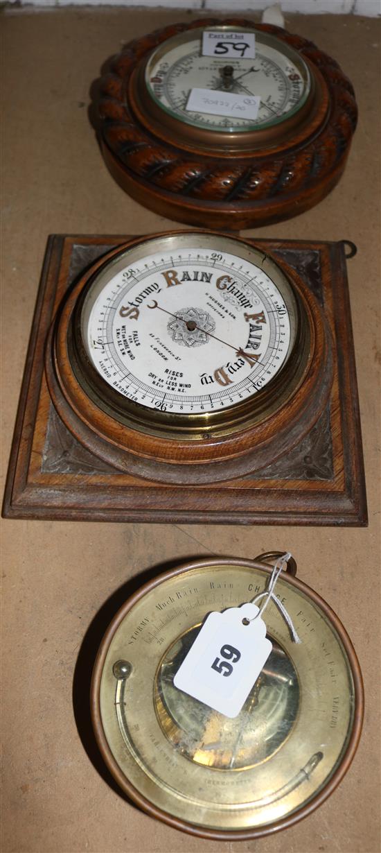 3 circular barometers